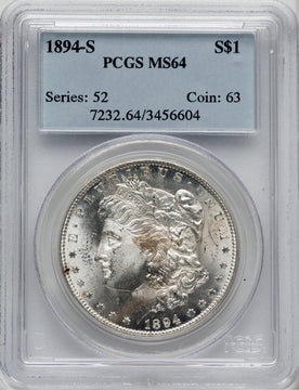 1894-S $1 Morgan Dollar PCGS MS64