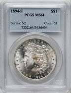 1894-S $1 Morgan Dollar PCGS MS64