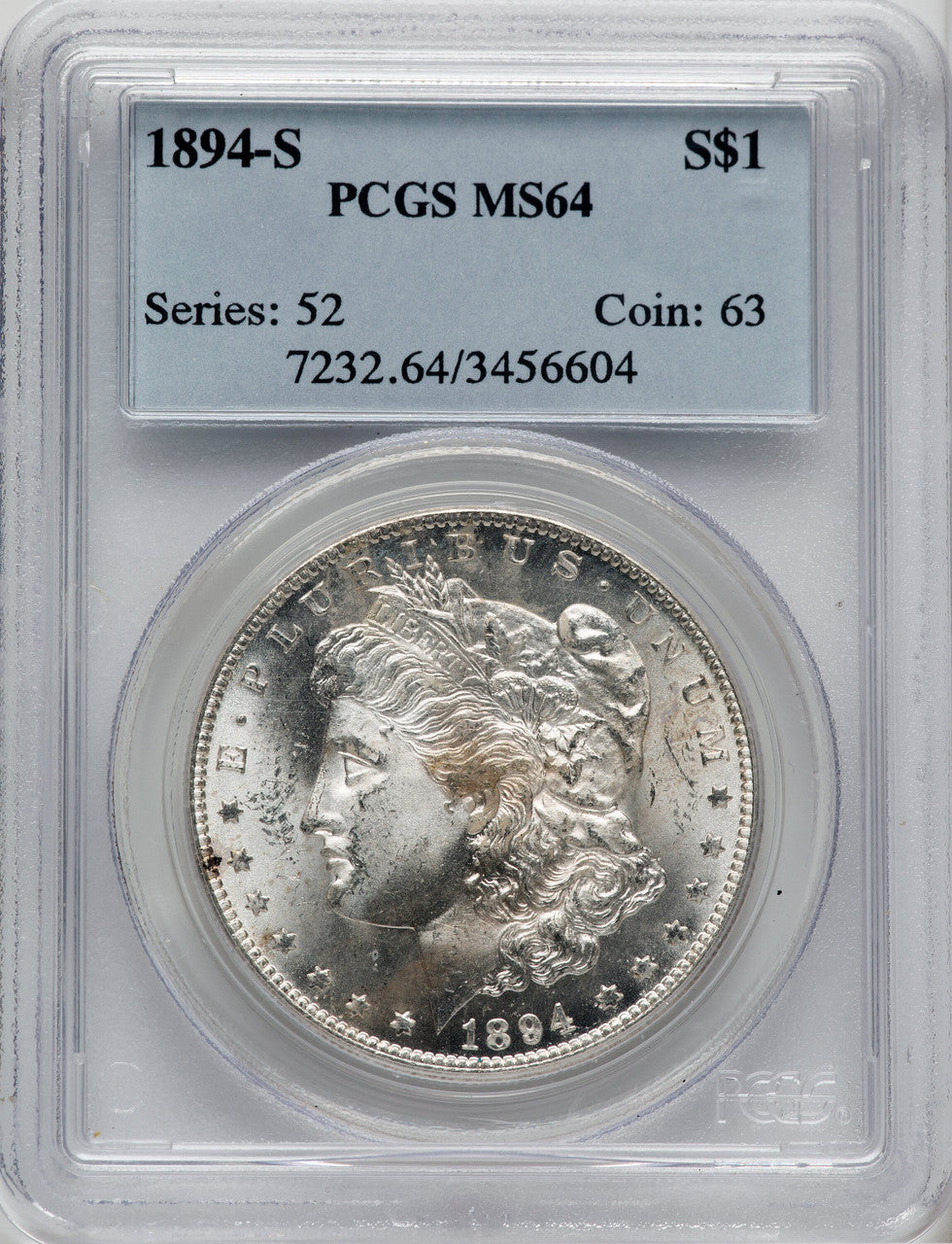 1894-S $1 Morgan Dollar PCGS MS64