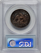 1855 50C Arrows Seated Half Dollar PCGS AU58