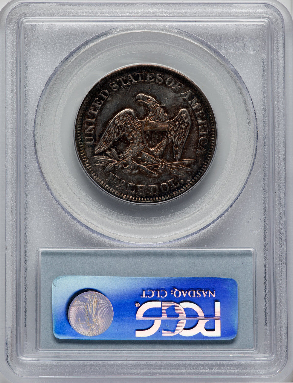 1855 50C Arrows Seated Half Dollar PCGS AU58