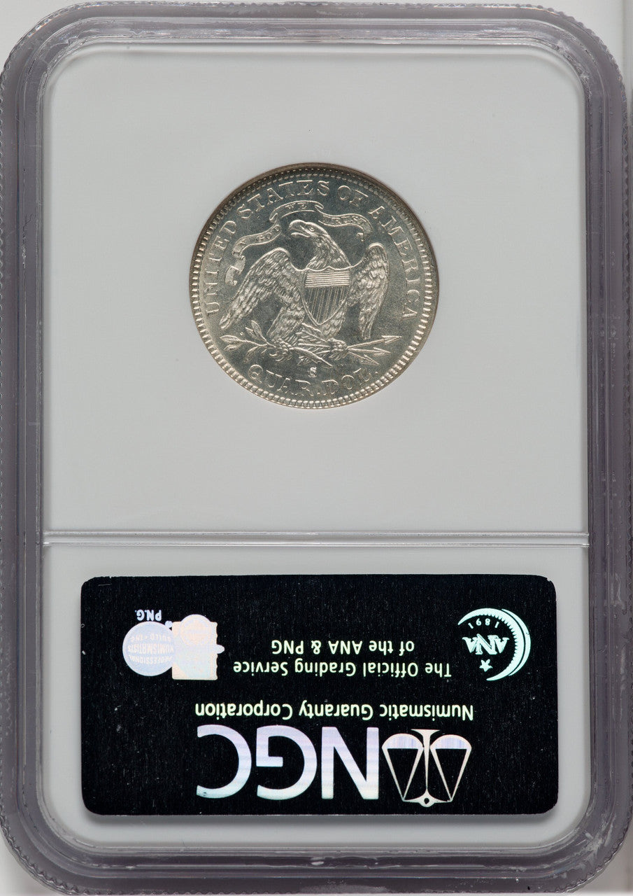 1877-S 25C S Over Horizontal S FS-501 Seated Quarter NGC MS65
