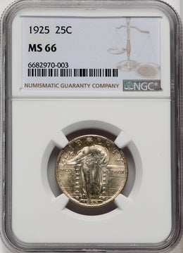 1925 25C Standing Liberty Quarter NGC MS66