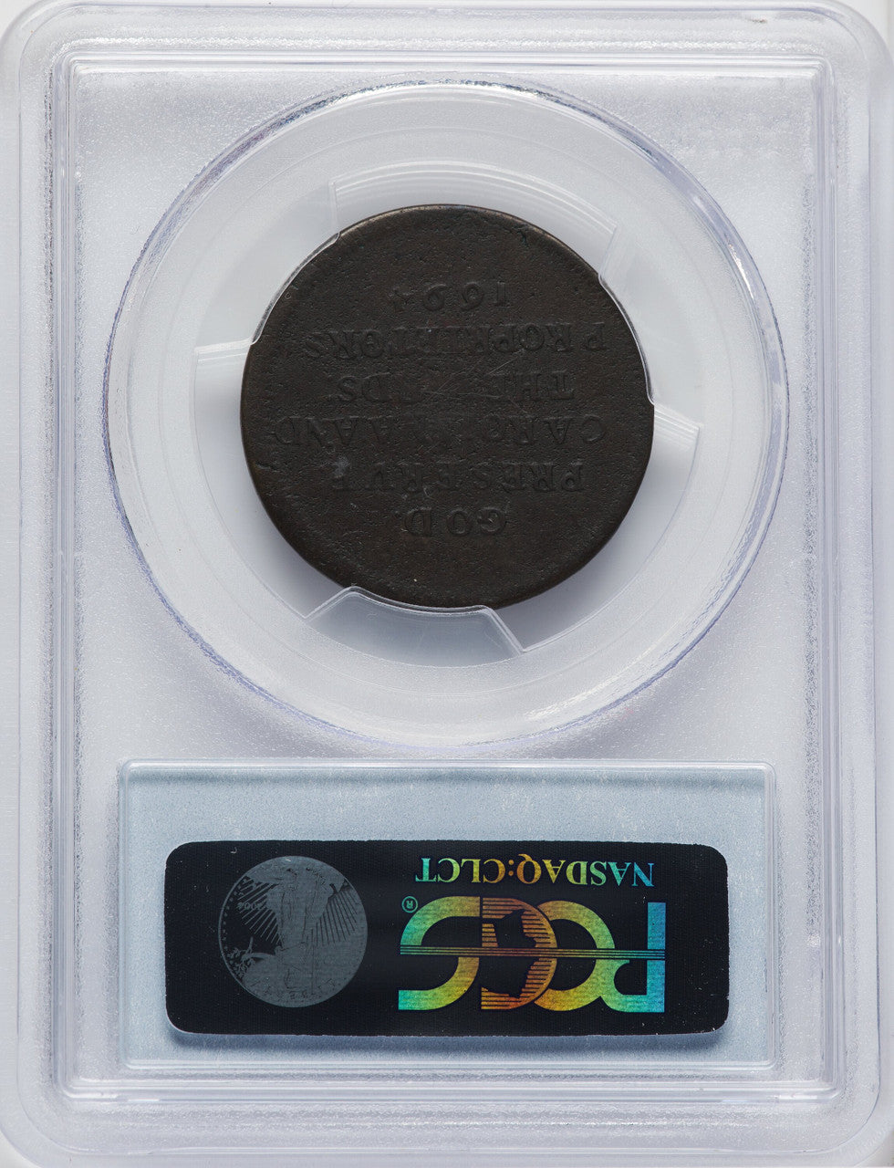 1694 Carolina Elephant Token PROPRIETORS BN CAC Colonials PCGS VF20