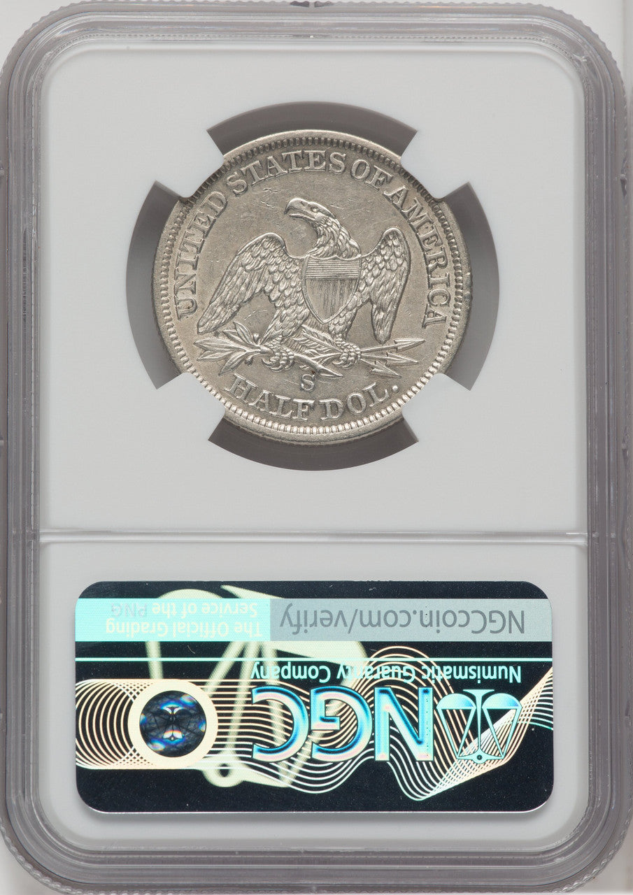 1855-S 50C Arrows Seated Half Dollar NGC AU55