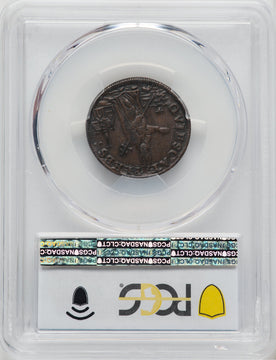 St. Patrick Farthing BN Colonials PCGS AU50