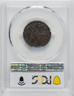 St. Patrick Farthing BN Colonials PCGS AU50