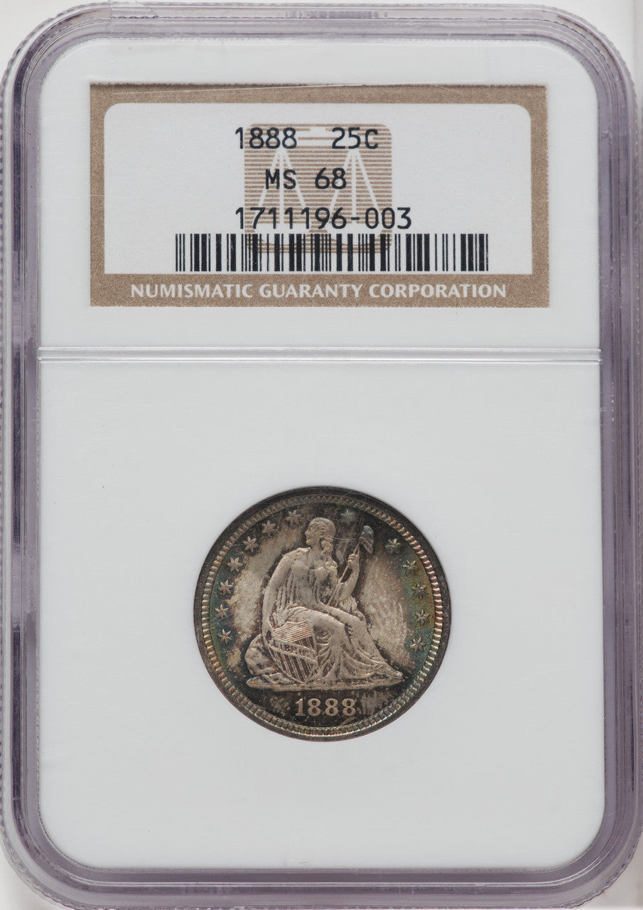 1888 25C Seated Quarter NGC MS68