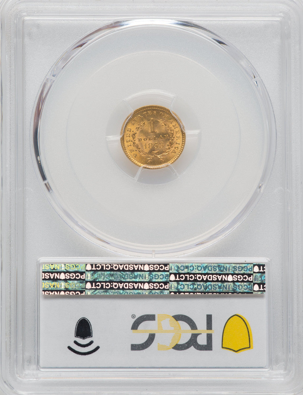 1853 G$1 Gold Dollar PCGS MS67