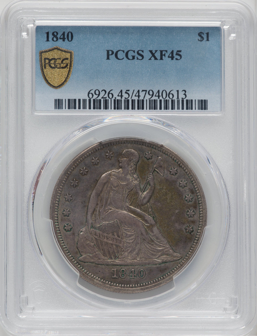 1840 S$1 Seated Dollar PCGS XF45
