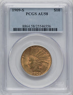 1909-S $10 Indian Eagle PCGS AU58