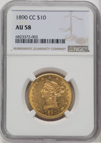 1890-CC $10 Liberty Eagle NGC AU58 (764731018)