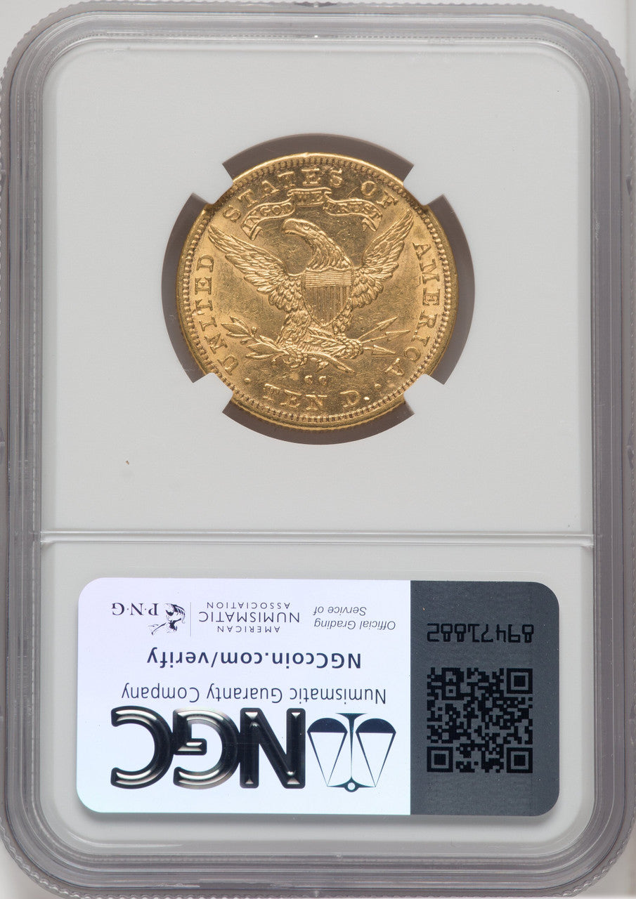 1890-CC $10 Liberty Eagle NGC AU58 (764731018)