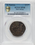 St. Patrick Halfpenny BN Colonials PCGS XF40