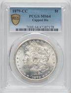 1879-CC $1 CAPPED DIE Morgan Dollar PCGS MS64