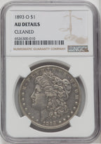 1893-O $1 Morgan Dollar Details NGC AU50