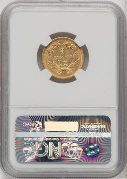 1854 $3 Three Dollar Gold Pieces NGC AU53