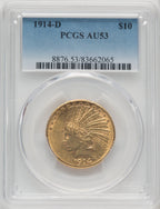 1914-D $10 Indian Eagle PCGS AU53