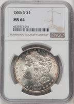 1885-S $1 Morgan Dollar NGC MS64