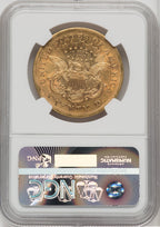 1876-S $20 Liberty Double Eagle NGC AU50