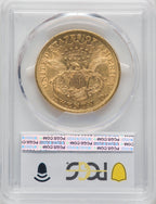 1873 $20 CLOSED 3 Liberty Double Eagle PCGS AU50