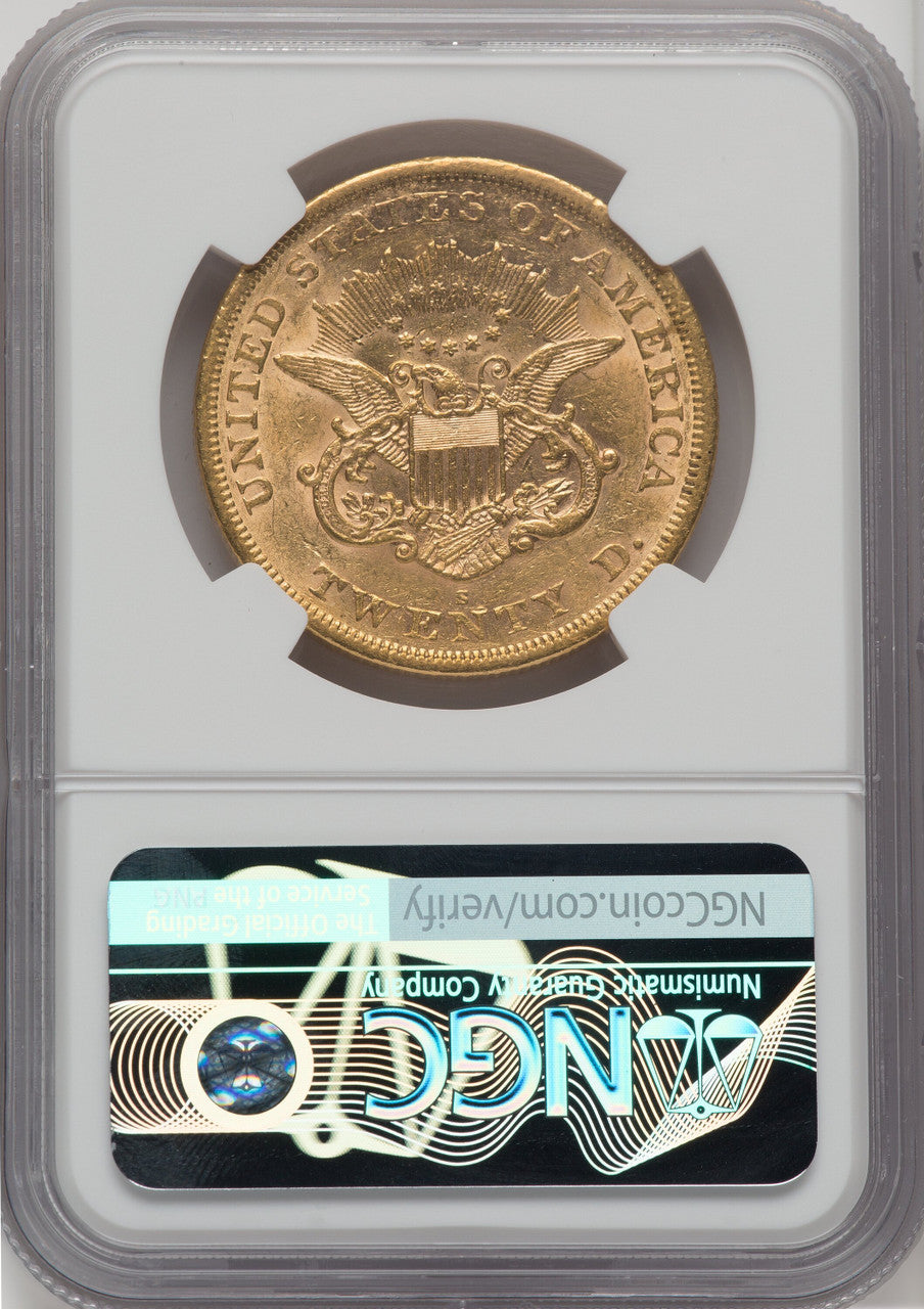 1865-S $20 Liberty Double Eagle NGC AU55