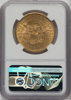 1861 $20 Liberty Double Eagle NGC AU58