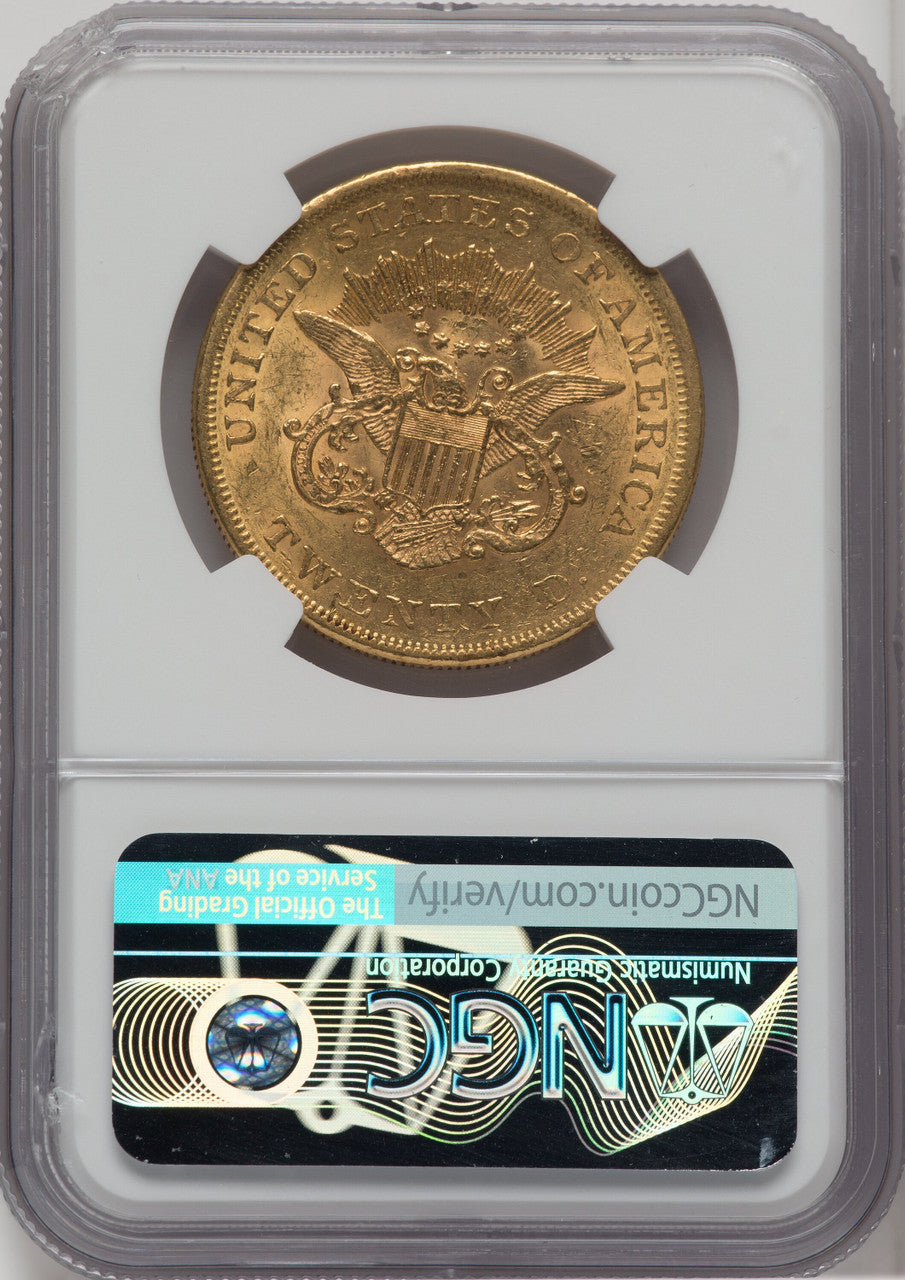 1861 $20 Liberty Double Eagle NGC AU58