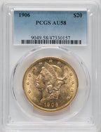 1906 $20 Liberty Double Eagle PCGS AU58
