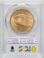1908-D $20 NO MOTTO Saint-Gaudens Double Eagle PCGS AU58