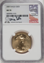2007 $25 Half-Ounce Gold Eagle NGC MS70 Castle