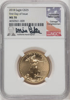 2018 $25 Half-Ounce Gold Eagle First Day of Issue NGC MS70