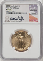 2022 $25 Half-Ounce Gold Eagle FDI NGC MS70