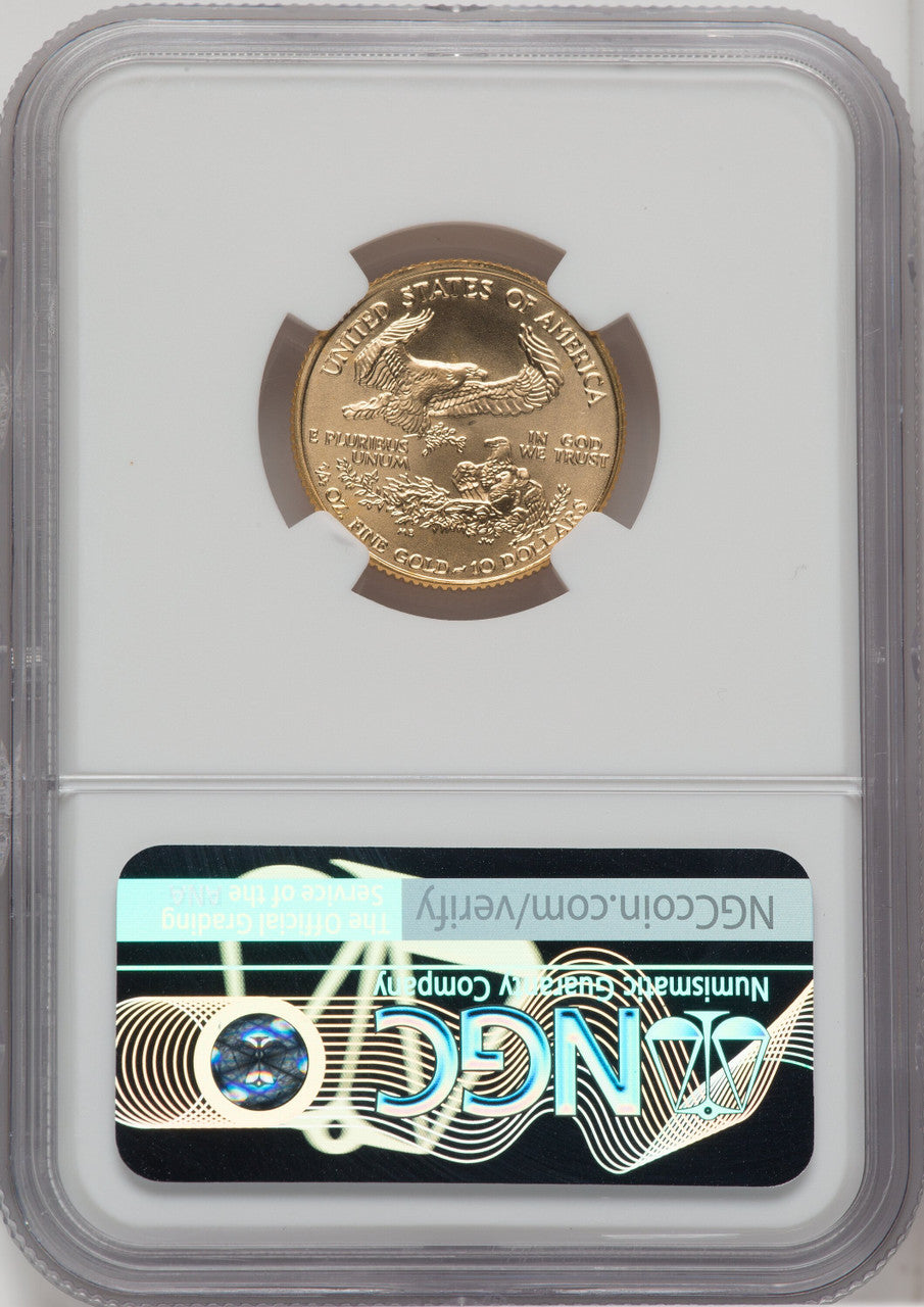 2000 $10 Quarter-Ounce Gold Eagle NGC MS70 Mike Castle