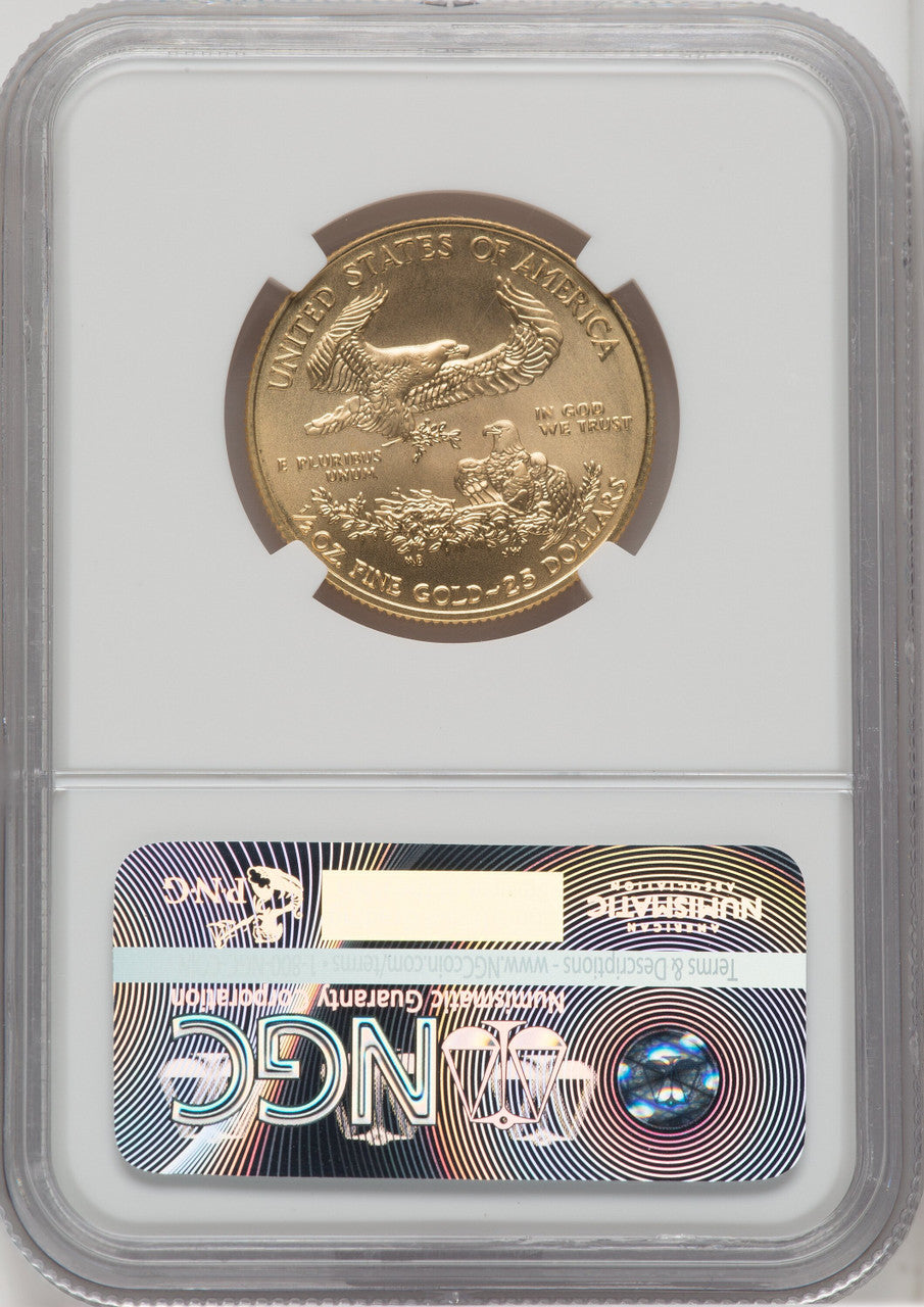 2015 $25 Half-Ounce Gold Eagle NGC MS70