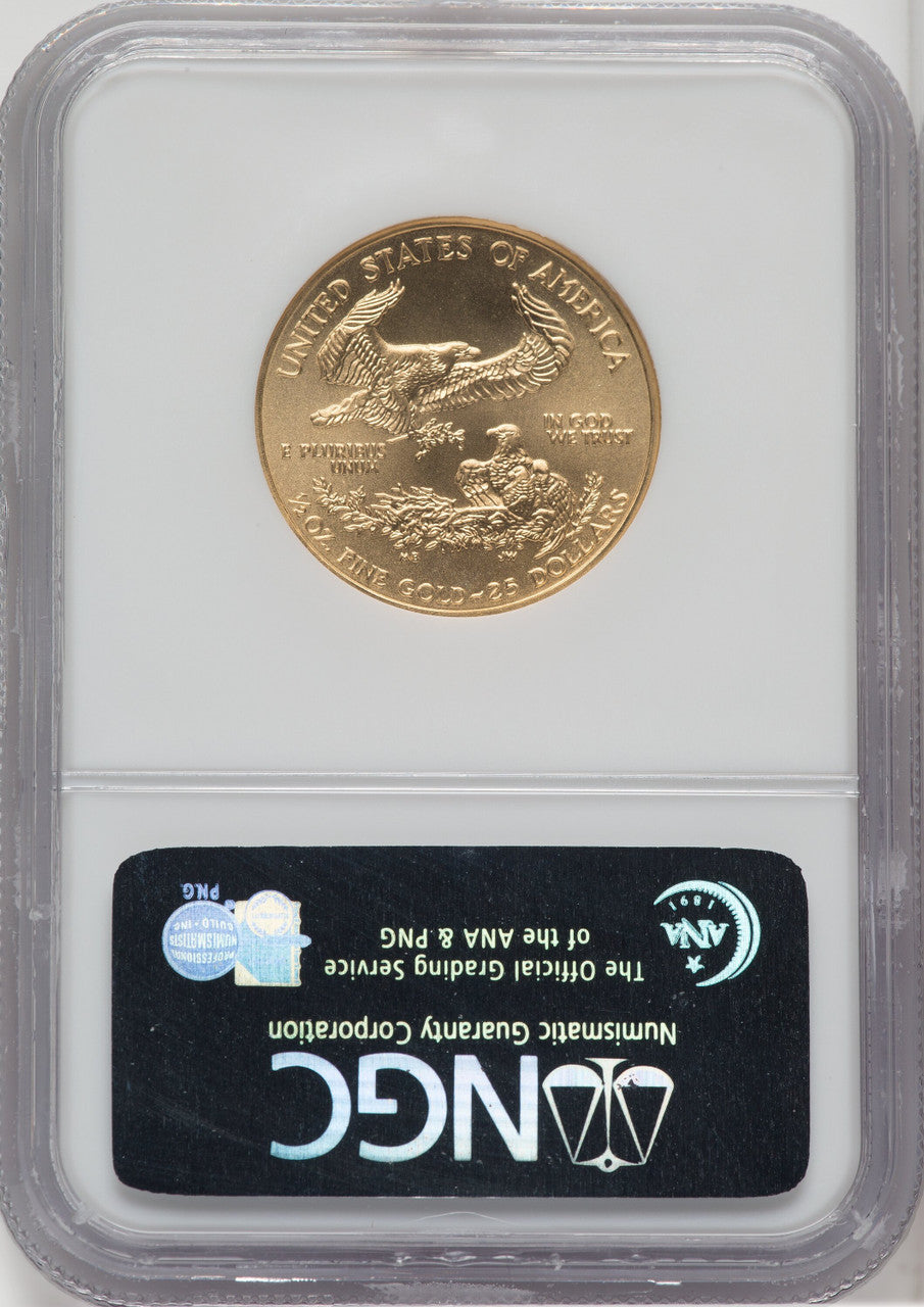 2005 $25 Half-Ounce Gold Eagle NGC MS70
