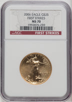 2006 $25 Half-Ounce Gold Eagle First Strike NGC MS70