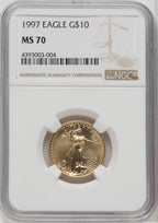 1997 $10 Quarter-Ounce Gold Eagle NGC MS70