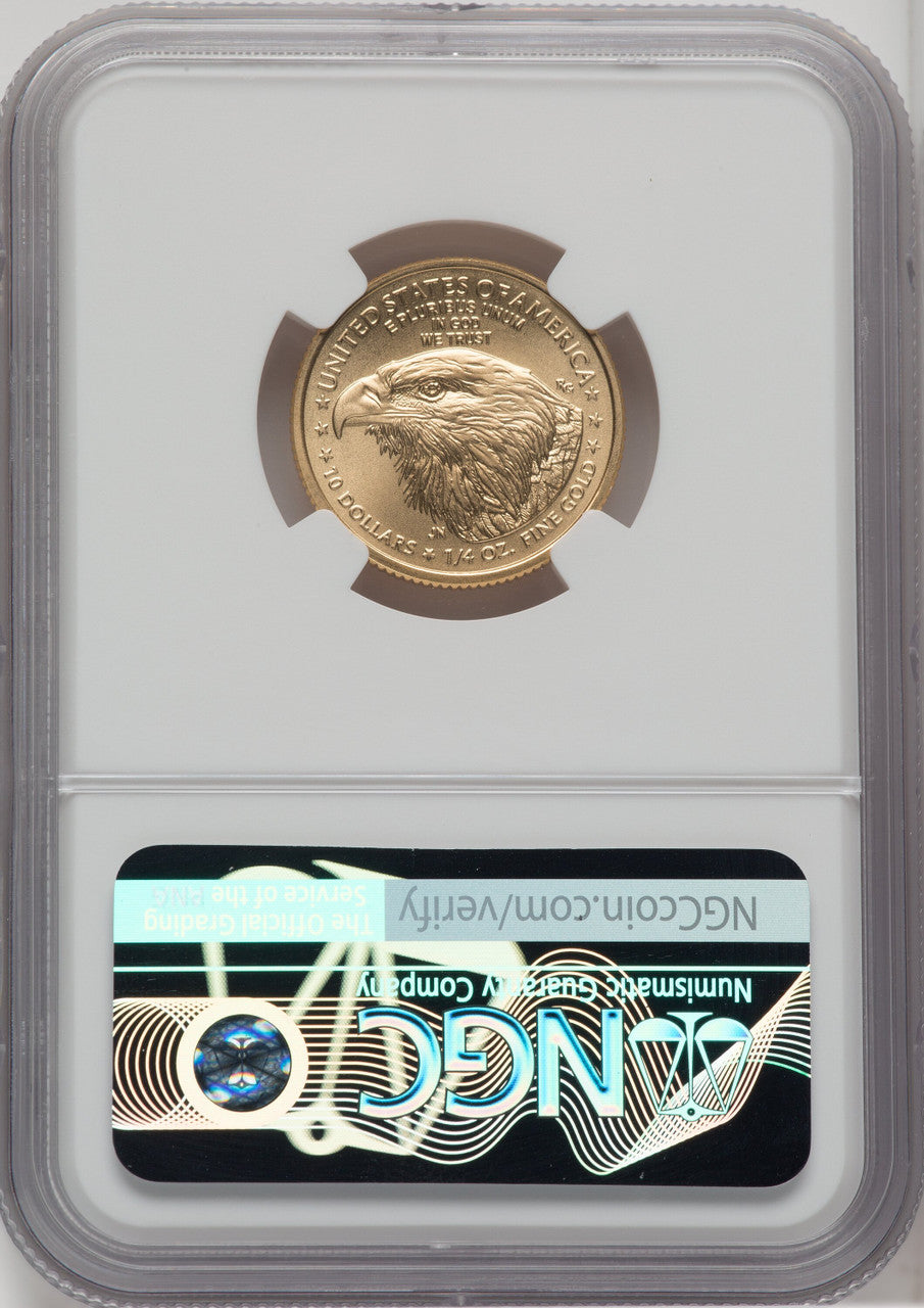 2022 $10 Quarter Ounce Gold Eagle FDI NGC MS70 Harrigal