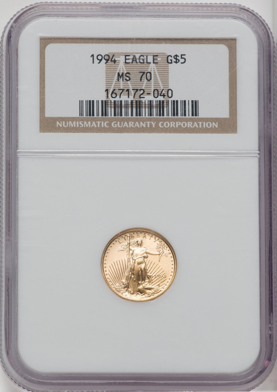 1994 $5 Tenth-Ounce Gold Eagle NGC MS70