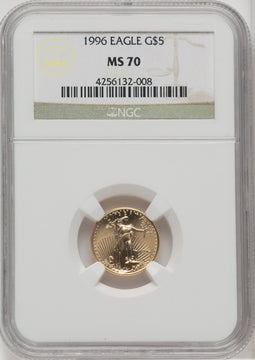 1996 $5 Tenth-Ounce Gold Eagle NGC MS70