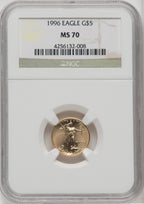 1996 $5 Tenth-Ounce Gold Eagle NGC MS70