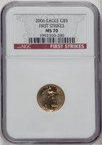 2006 $5 Tenth-Ounce Gold Eagle First Strike NGC MS70