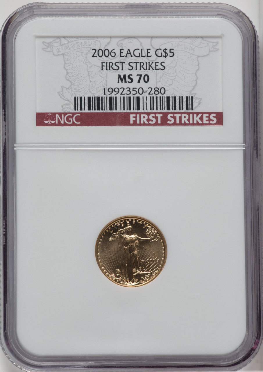 2006 $5 Tenth-Ounce Gold Eagle First Strike NGC MS70