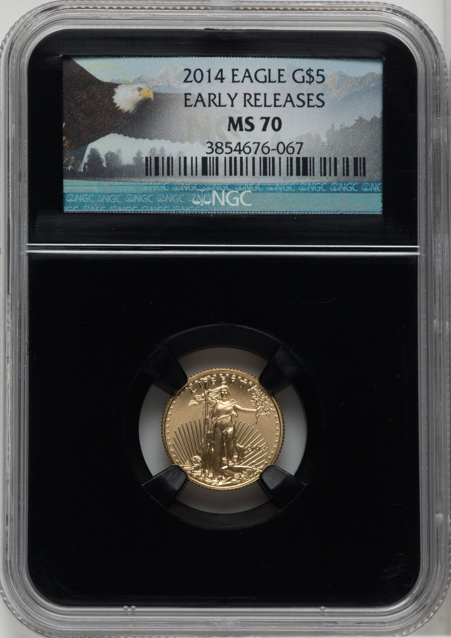 2014 $5 Tenth-Ounce Gold Eagle First Strike NGC MS70