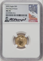2022 $5 Tenth Ounce Gold Eagle FDI NGC MS70 (759431002)