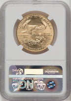1991 G$50 One-Ounce Gold Eagle NGC MS70