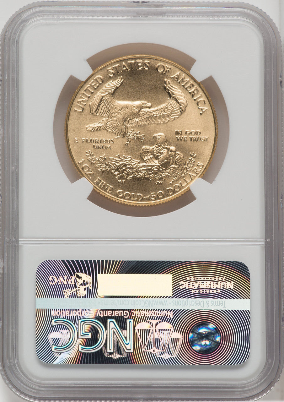 1991 G$50 One-Ounce Gold Eagle NGC MS70