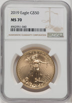 2019 $50 One Ounce Gold Eagle NGC MS70