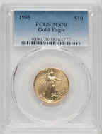 1995 $10 Quarter-Ounce Gold Eagle PCGS MS70 (759303002)